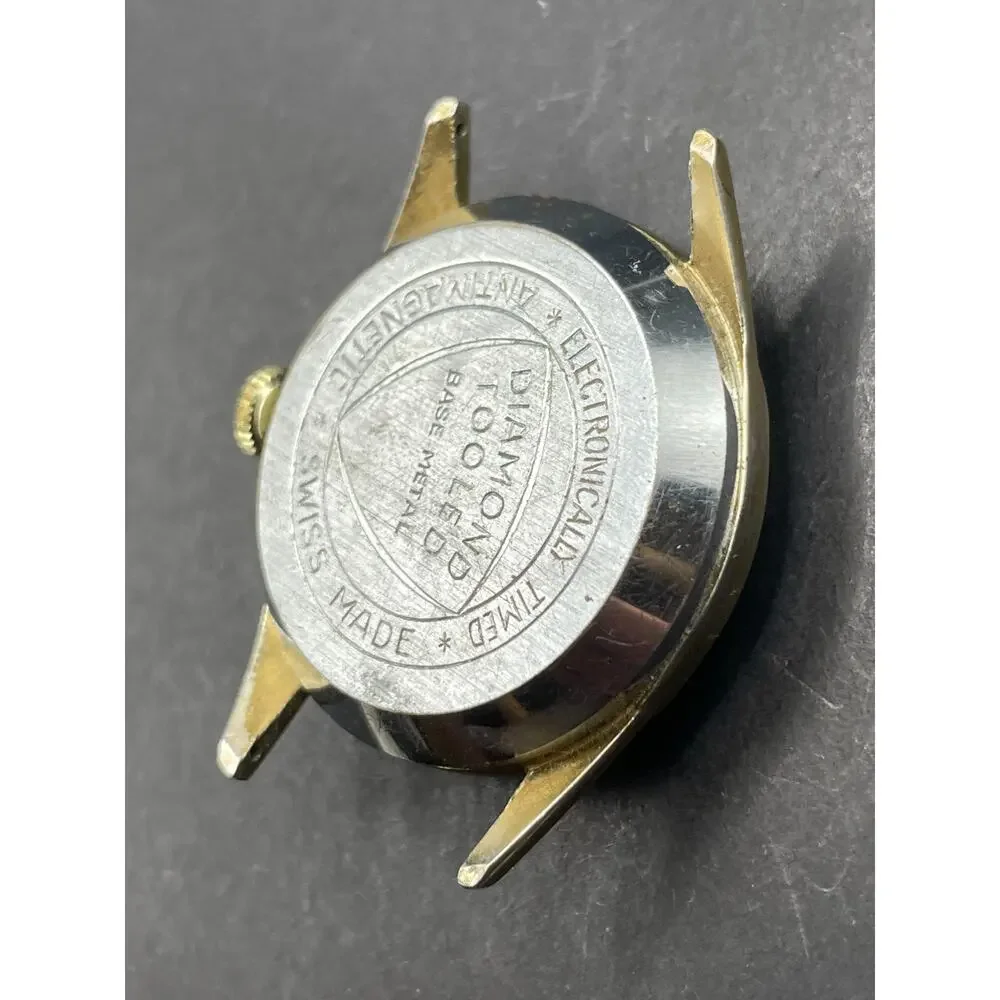 Vintage Men's Windsor Genova Lifetime Mainspring Anti-Magnetic Watch Gold Tone